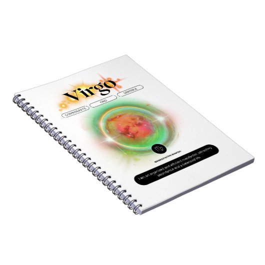 Modern sterrenbeeld Maagd Quote Aarde Element Notitieboek (Rechterzijde)