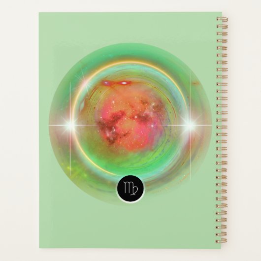 Modern sterrenbeeld Maagd Quote Aarde Element Planner (Achterkant)