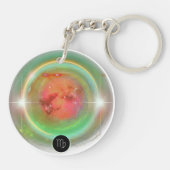 Modern sterrenbeeld Maagd Quote Aarde Element Sleutelhanger (Achterkant)