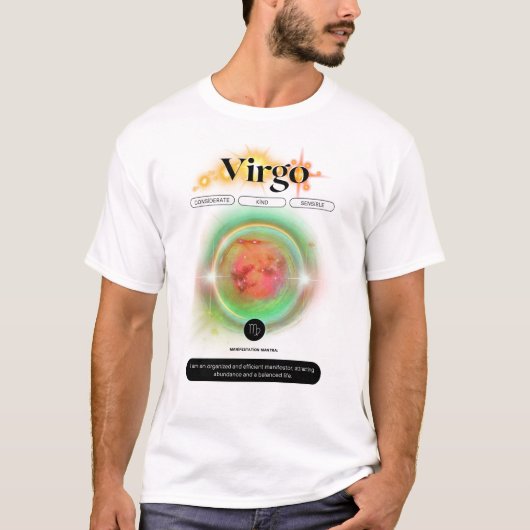 Modern sterrenbeeld Maagd Quote Aarde Element T-shirt (Voorkant)