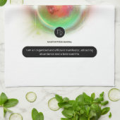 Modern sterrenbeeld Maagd Quote Aarde Element Theedoek (Gevouwen)