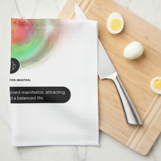 Modern sterrenbeeld Maagd Quote Aarde Element Theedoek (Quarter Fold)