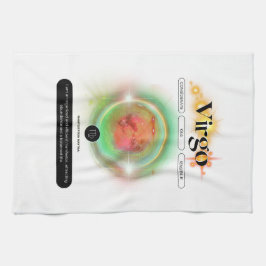 Modern sterrenbeeld Maagd Quote Aarde Element Theedoek