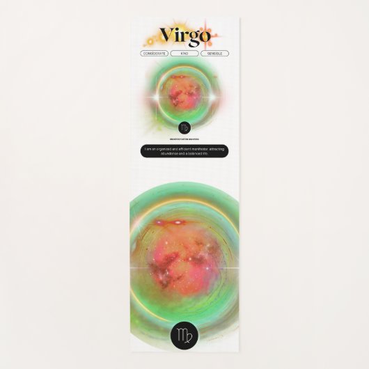 Modern sterrenbeeld Maagd Quote Aarde Element Yogamat (Voorkant)