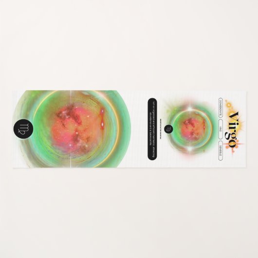 Modern sterrenbeeld Maagd Quote Aarde Element Yogamat (Voorkant (horizontaal))