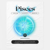 Modern sterrenbeeld PIsces Quote Water Element Fleece Deken (Voorkant)
