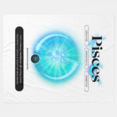 Modern sterrenbeeld PIsces Quote Water Element Fleece Deken (Voorkant (Horizontaal))