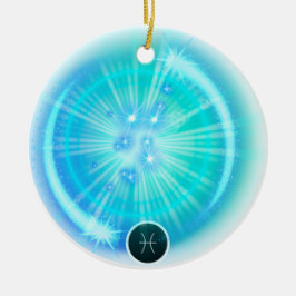 Modern sterrenbeeld PIsces Quote Water Element Keramisch Ornament