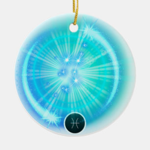 Modern sterrenbeeld PIsces Quote Water Element Keramisch Ornament
