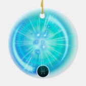 Modern sterrenbeeld PIsces Quote Water Element Keramisch Ornament (Achterkant)