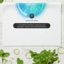 Modern sterrenbeeld PIsces Quote Water Element Theedoek