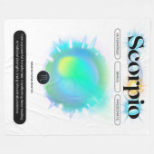 Modern sterrenbeeld Schorpioen Quote Water Element Fleece Deken (Voorkant (Horizontaal))