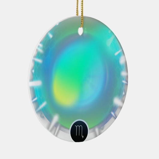 Modern sterrenbeeld Schorpioen Quote Water Element Keramisch Ornament (Rechts)