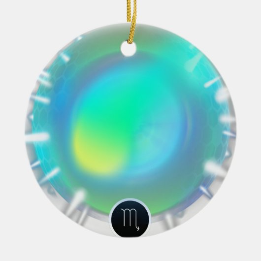 Modern sterrenbeeld Schorpioen Quote Water Element Keramisch Ornament (Voorkant)