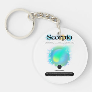 Modern sterrenbeeld Schorpioen Quote Water Element Sleutelhanger