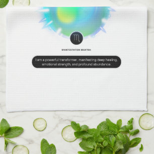 Modern sterrenbeeld Schorpioen Quote Water Element Theedoek