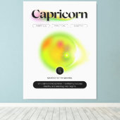 Modern sterrenbeeld Steenbok Quote Earth Element Canvas Afdruk (Insitu (Houten vloer))