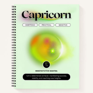 Modern sterrenbeeld Steenbok Quote Earth Element Notitieboek