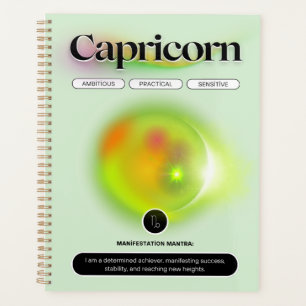 Modern sterrenbeeld Steenbok Quote Earth Element Planner