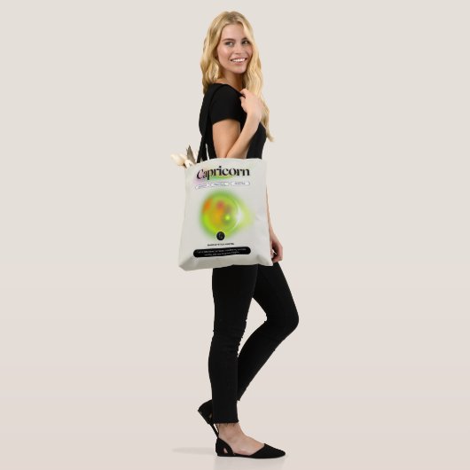 Modern sterrenbeeld Steenbok Quote Earth Element Tote Bag (Op model)