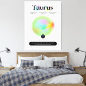Modern sterrenbeeld Stier Quote Aarde Element Canvas Afdruk (Insitu (Slaapkamer))
