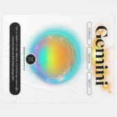 Modern sterrenbeeld Tweelingen Quote Air Element Fleece Deken (Voorkant (Horizontaal))