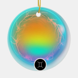 Modern sterrenbeeld Tweelingen Quote Air Element Keramisch Ornament