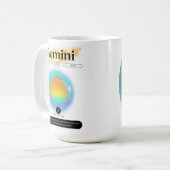 Modern sterrenbeeld Tweelingen Quote Air Element Koffiemok (Voorkant links)