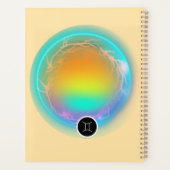Modern sterrenbeeld Tweelingen Quote Air Element Planner (Achterkant)