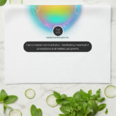 Modern sterrenbeeld Tweelingen Quote Air Element Theedoek (Gevouwen)