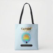 Modern sterrenbeeld Tweelingen Quote Air Element Tote Bag (Voorkant)
