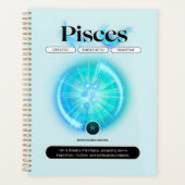 Modern sterrenbeeld Vissen Quote Water Element Planner (Voorkant)