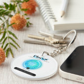 Modern sterrenbeeld Vissen Quote Water Element Sleutelhanger (Voorkant Rechts)