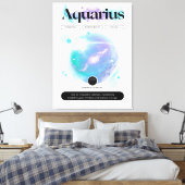 Modern sterrenbeeld Waterman Quote Air Element Canvas Afdruk (Insitu (Slaapkamer))