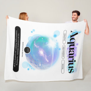 Modern sterrenbeeld Waterman Quote Air Element Fleece Deken