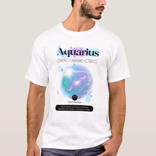 Modern sterrenbeeld Waterman Quote Air Element T-shirt (Voorkant)