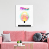 Modern sterrenbeeld Weegschaal Quote Air Element Canvas Afdruk (Insitu (Woonkamer))
