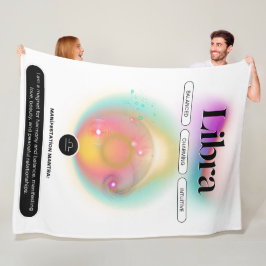 Modern sterrenbeeld Weegschaal Quote Air Element Fleece Deken