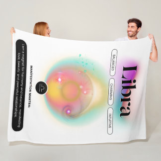 Modern sterrenbeeld Weegschaal Quote Air Element Fleece Deken