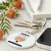 Modern sterrenbeeld Weegschaal Quote Air Element Sleutelhanger (Voorkant Rechts)