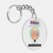 Modern sterrenbeeld Weegschaal Quote Air Element Sleutelhanger (Voorkant Links)