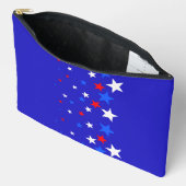 Modern sterrenpatroon in blauw, rood en wit etui (Open)