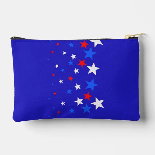 Modern sterrenpatroon in blauw, rood en wit etui (Achterkant)