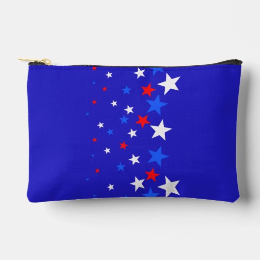 Modern sterrenpatroon in blauw, rood en wit etui (Voorkant)