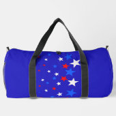 Modern sterrenpatroon in blauw, rood en wit plunjezak (Achterkant)