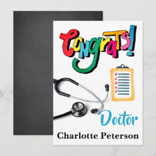 Modern Stethoscoop Doctor-felicitatiekaart