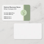 Modern Stethoscoop Doctor Kantoor Visitekaartje (Voorkant / Achterkant)