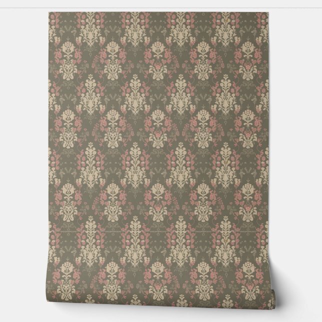 Modern  stijl bloemenpatroon behang (Afrollen)