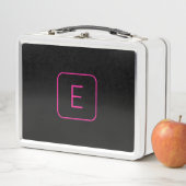 Modern Stijl Initiaal Monogram | Roze & Zwart (In situ)