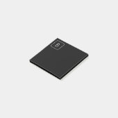 Modern Stijl Initiaal Monogram | Wit & Zwart Post-it® Notes (Schuin)